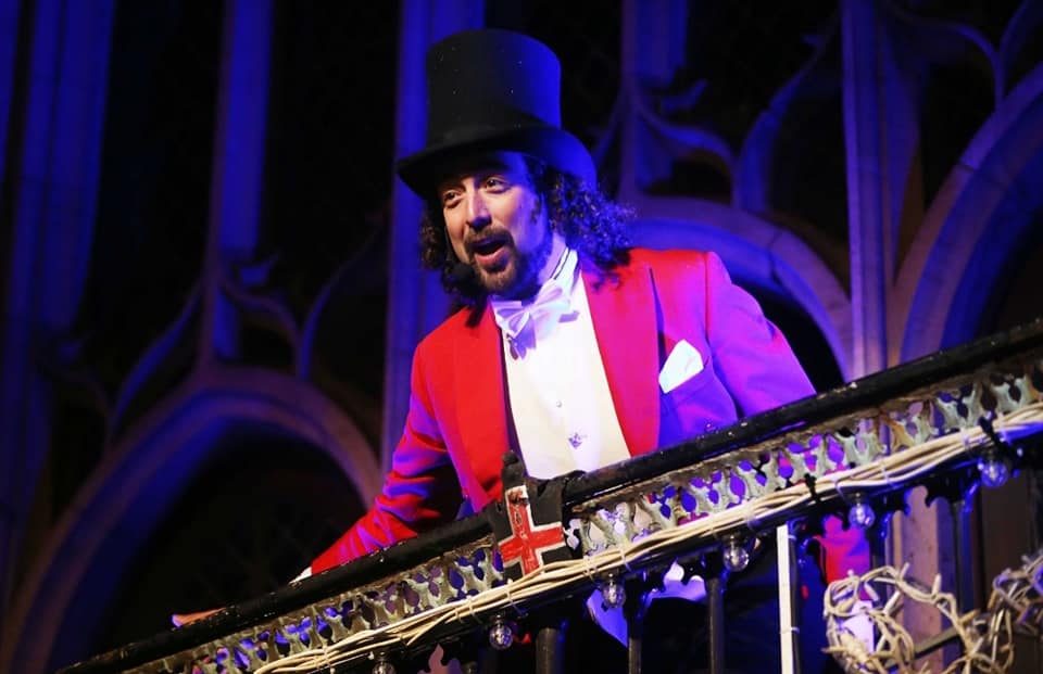 Ringmaster on a stage