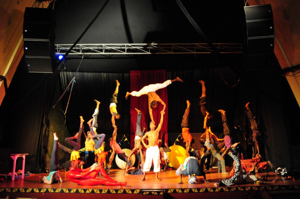 Acrobatics finale with 20 artists