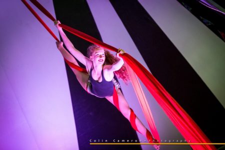 aerial silk performer