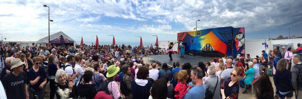Circus Performance Whitley Bay Carnival on Puffin Stage 2017