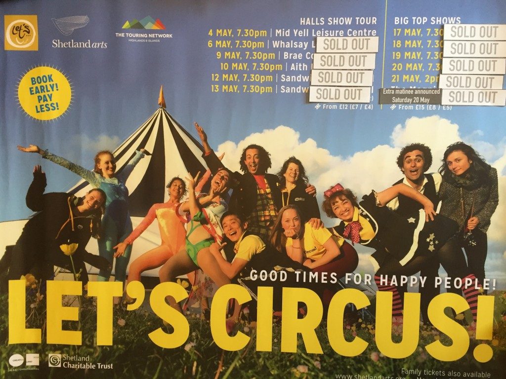 Poster with sold out stickers