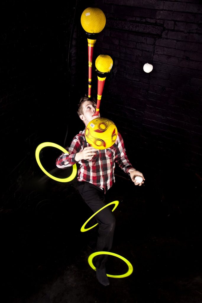 complicated juggling trick