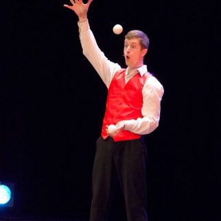 Juggler on a stage